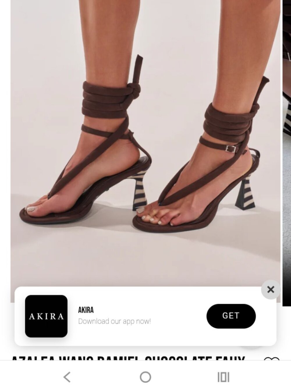 AKIRA AZALEA WANG RAMIEL CHOCOLATE FAUX SUEDE COLOR BLOCKED CHUNKY SANDAL Size 7